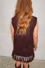 Load image into Gallery viewer, Harvest Fringe Turtleneck Sweater-Brown