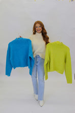 Load image into Gallery viewer, Lizzie Mock Neck Sweater-Lime