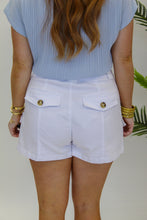 Load image into Gallery viewer, Summer White Cargo Shorts