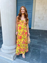 Load image into Gallery viewer, Ricki Smocked Floral Midi Dress