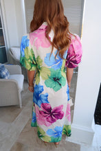 Load image into Gallery viewer, Floral Poplin Midi Dress-Pink