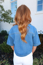 Load image into Gallery viewer, Casey Denim V Neck Top- Denim