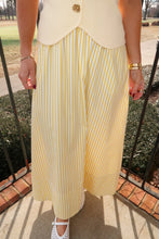 Load image into Gallery viewer, Fairway Stripe Midi Skirt-Yellow