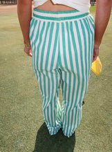 Load image into Gallery viewer, Lucky Striped Wide Leg Pants-Green