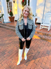 Load image into Gallery viewer, Brandy Houndstooth Shacket
