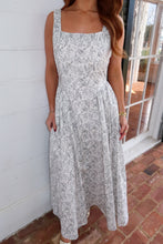 Load image into Gallery viewer, Serenity Floral Midi Dress-Black