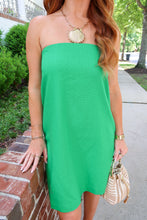 Load image into Gallery viewer, Cancun Strapless Mini Dress-Green