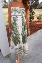 Load image into Gallery viewer, Willow Floral Scalloped Midi Dress-Olive