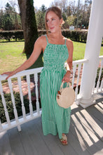 Load image into Gallery viewer, The Amen Stripe Midi Dress-Green
