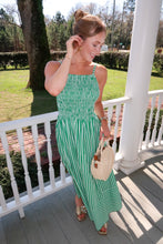 Load image into Gallery viewer, The Amen Stripe Midi Dress-Green