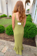 Load image into Gallery viewer, Kiwi Crochet Midi Dress-Lime