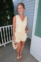 Load image into Gallery viewer, Lemon Drop Vest Top Set-Butter Yellow