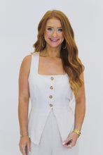 Load image into Gallery viewer, Leni Button Down Vest-Natural