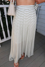 Load image into Gallery viewer, Ivy Stripe Midi Skirt Set - Green