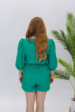 Load image into Gallery viewer, Ashton Puff Sleeve Top Set- Green