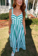 Load image into Gallery viewer, Caddie Striped Midi Dress