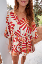 Load image into Gallery viewer, Radiance Printed Romper-Coral