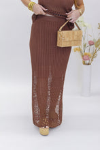 Load image into Gallery viewer, Baxa Eyelet Skirt Set- Brown