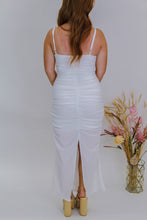 Load image into Gallery viewer, Bondi Ruched Maxi Dress- White

