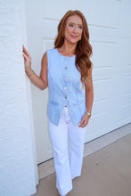 Load image into Gallery viewer, Tarsi Denim Button Top