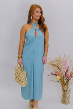 Load image into Gallery viewer, Dreamy Halter Neck Jumpsuit- Sky
