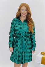 Load image into Gallery viewer, Jingle Bells Satin Pleated Dress