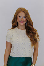 Load image into Gallery viewer, Lora Studded Cable Knit Sweater-Ivory