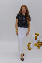 Load image into Gallery viewer, Becca Satin Midi Skirt- Cream