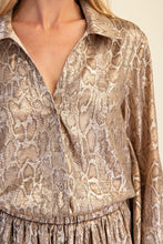 Load image into Gallery viewer, Wild Thing Button Up Top- Taupe