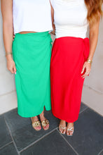 Load image into Gallery viewer, Cabo Woven Maxi Skirt-Red