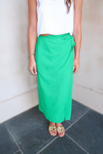Load image into Gallery viewer, Cabo Woven Maxi Skirt-Green