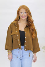 Load image into Gallery viewer, Iris Satin Collar Top/ Jacket- Brown
