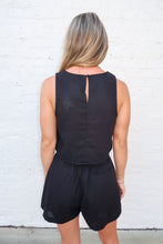 Load image into Gallery viewer, Cooper Linen Pleat Short Set-Black