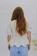 Load image into Gallery viewer, Hillary Puff Sleeve Bow Detail Top