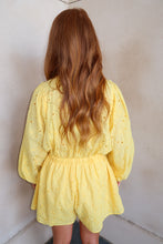 Load image into Gallery viewer, Sol Smocked Eyelet Romper-Yellow