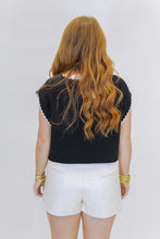 Load image into Gallery viewer, Ardin Crop Trimed Sweater - Black