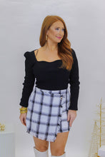 Load image into Gallery viewer, New Me Plaid Tweed Skort-White