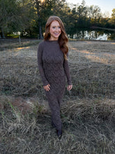 Load image into Gallery viewer, Fall in Love Lace Midi Dress-Brown