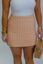 Load image into Gallery viewer, Be Sweet Tweed Mini Skirt- Orange
