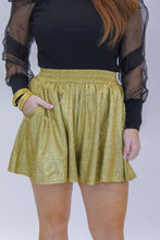 Load image into Gallery viewer, Extra Shimmer Shorts- Gold
