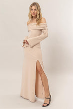 Load image into Gallery viewer, The Moment Off The Shoulder Knit Dress
