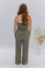 Load image into Gallery viewer, Kenzie Strapliess Jumpsuit- Olive