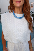 Load image into Gallery viewer, Times Again Eylet Bubble Hem Top- White