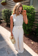 Load image into Gallery viewer, Kylie Stripped Cardigan Vest-Cream