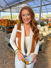 Load image into Gallery viewer, Portland Leather Teddy Vest- Camel