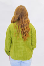 Load image into Gallery viewer, Blake Embossed Shacket-Lime