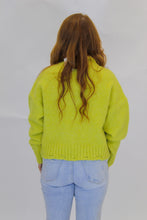Load image into Gallery viewer, Lizzie Mock Neck Sweater-Lime