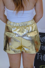 Load image into Gallery viewer, Gimmie More Metallic Shorts- Gold
