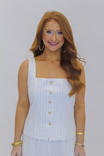 Load image into Gallery viewer, Peggy Pinstripe Square Neck Top Set