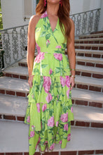 Load image into Gallery viewer, Enchanted Floral Ruffle Midi Dress
